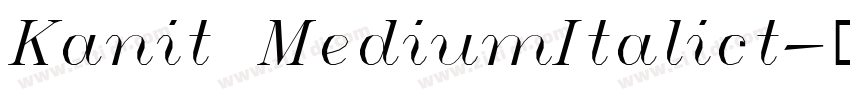 Kanit MediumItalict字体转换
